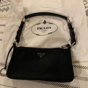 Prada Mini Baguette Tessuto